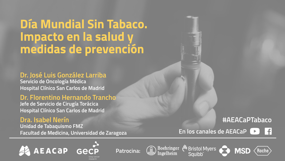 Seminario web 'Día Mundial Sin Tabaco. Impacto en la salud y medidas de prevención’