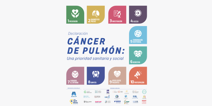 Declaración 'Cáncer de pulmón: Una prioridad sanitaria y social'