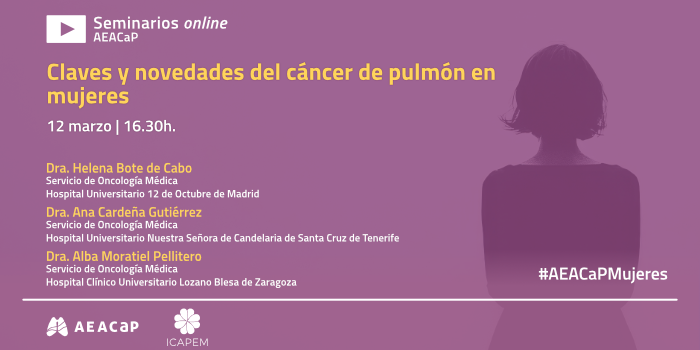 Seminario web – 'Claves y novedades del cáncer de pulmón en mujeres'