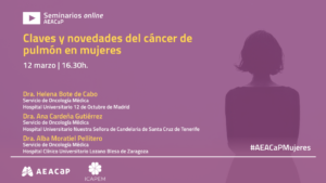 Seminario web ‘Claves y novedades del cáncer de pulmón en mujeres’
