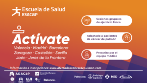 ‘Actívate’, el programa de ejercicio físico para pacientes con cáncer de pulmón de AEACaP, ya está disponible en ocho ciudades