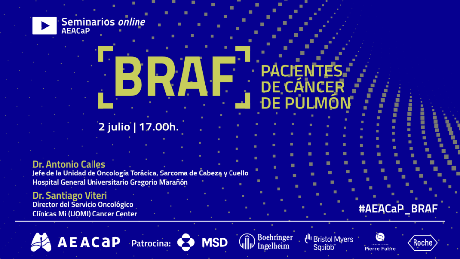 Seminario web ‘Pacientes de cáncer de pulmón BRAF’ de julio