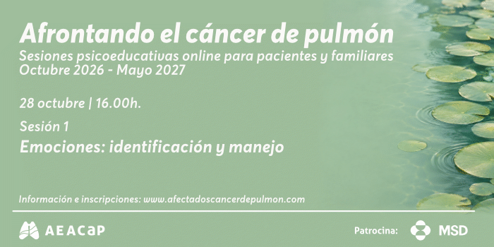 Taller 'Afrontando el cáncer de pulmón'. Octubre 2026