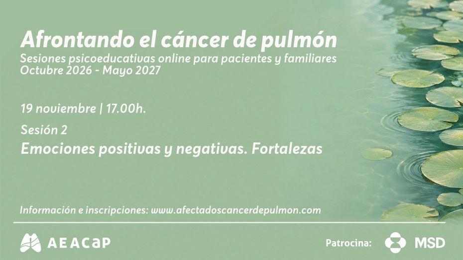Taller 'Afrontando el cáncer de pulmón'. Noviembre 2026
