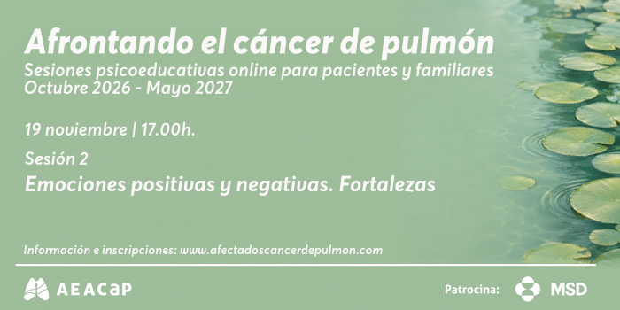 Taller 'Afrontando el cáncer de pulmón'. Noviembre 2026